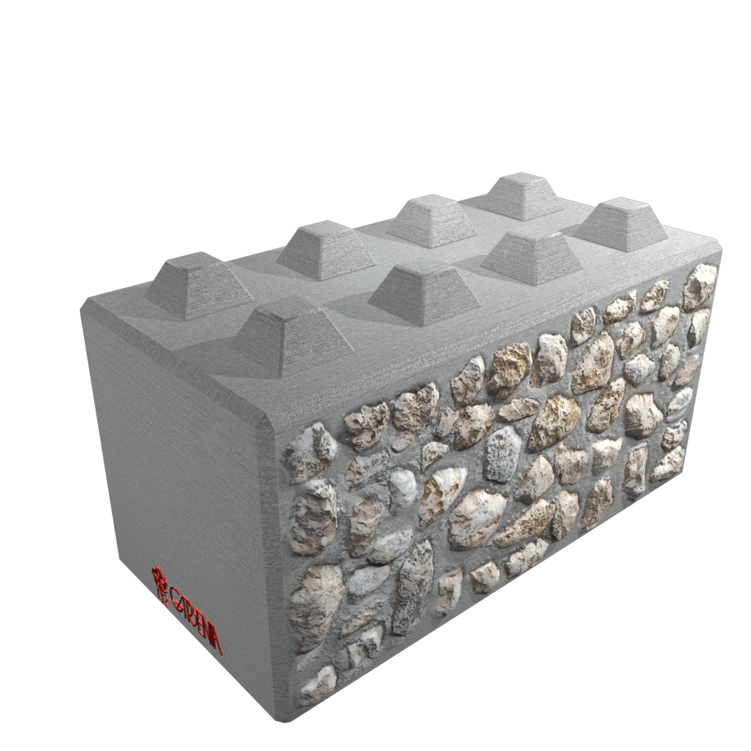 Blocchi in calcestruzzo e pietra