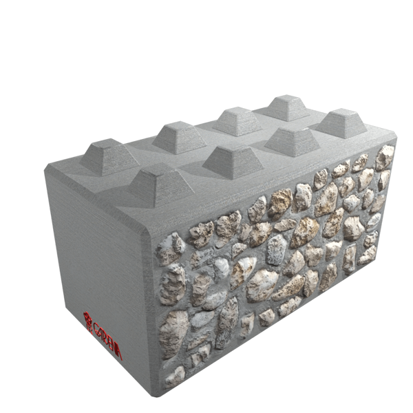 Blocchi in calcestruzzo e pietra