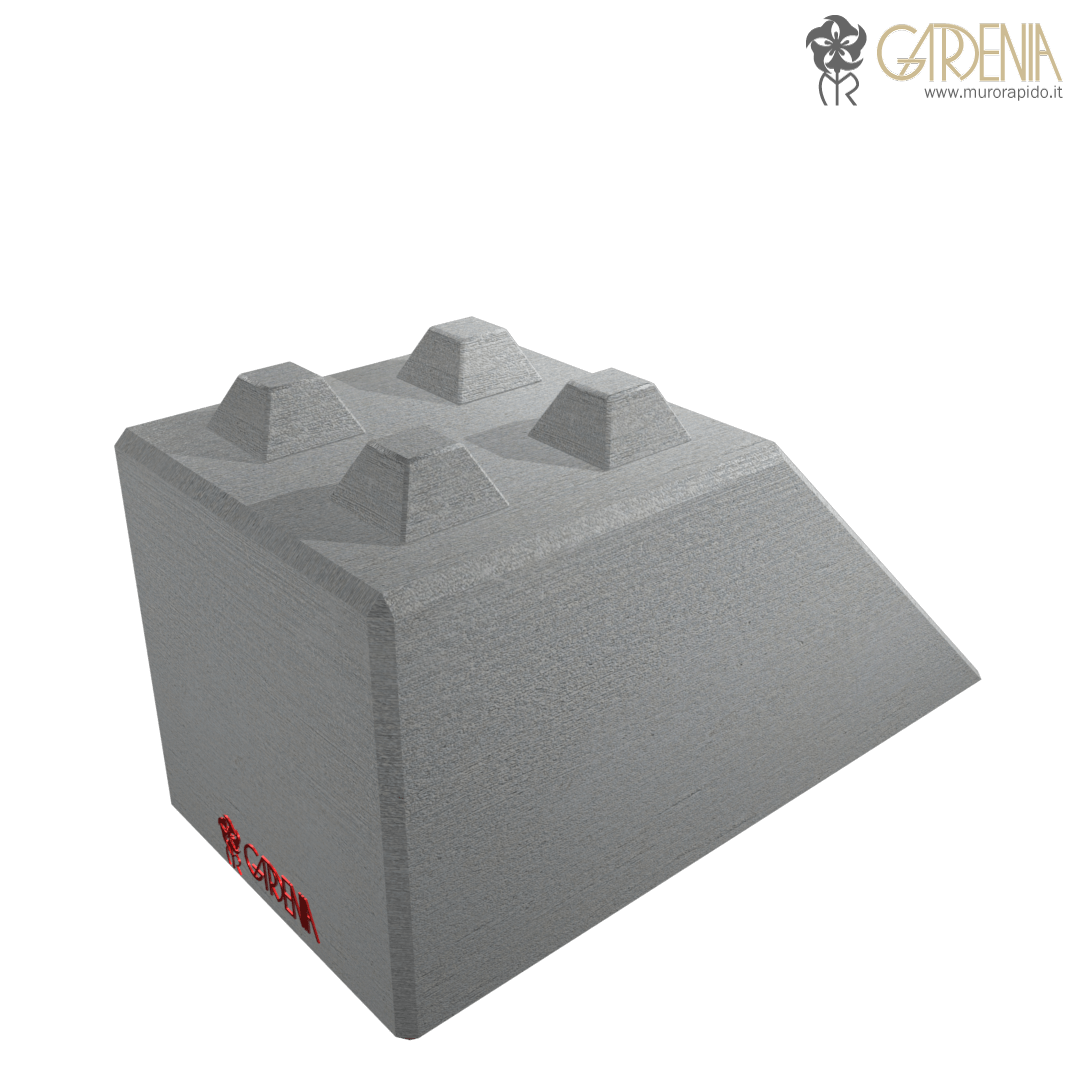 Blocco a taglio obliquo in calcestruzzo