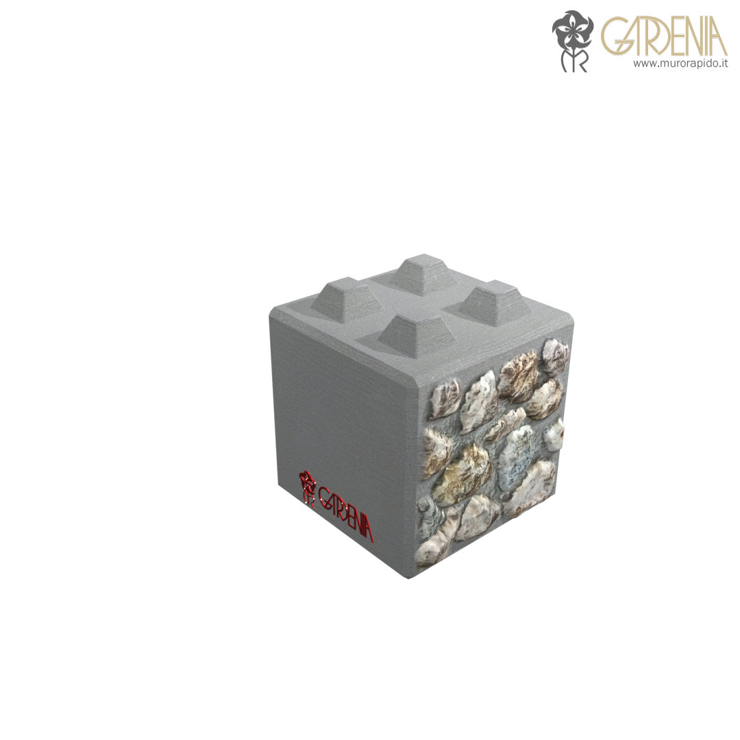 Blocco in calcestruzzo e pietra Blocco di cemento con pietra a faccia vista.
 Blocco in calcestruzzo e pietra Blocco di cemento con pietra a faccia vista.