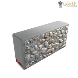 Blocco a superficie liscia in calcestruzzo e pietra