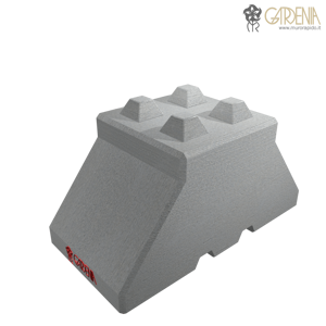 Blocco a tagli obliqui in calcestruzzo