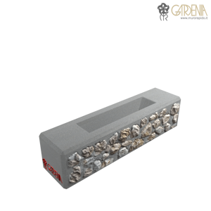 Blocco fioriera in calcestruzzo e pietra