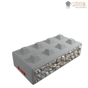 Blocco in calcestruzzo e pietra