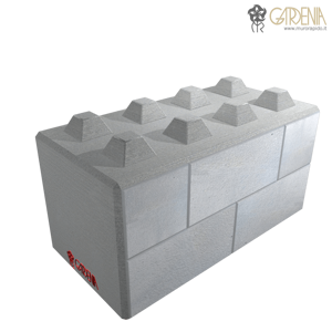 Blocco in calcestruzzo, stampato e bocciardato