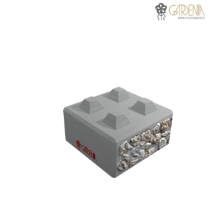 Blocco in calcestruzzo e pietra