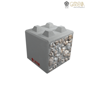 Blocco in calcestruzzo e pietra