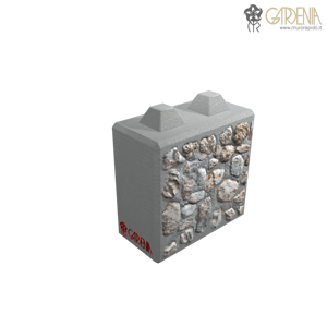 Blocco in calcestruzzo e pietra