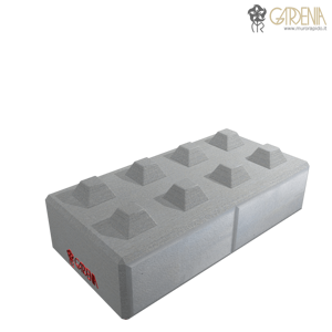 Blocco in calcestruzzo, stampato e bocciardato