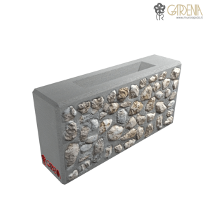 Blocco fioriera in calcestruzzo e pietra