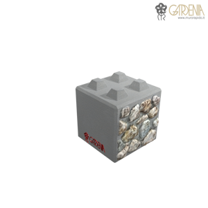 Blocco in calcestruzzo e pietra