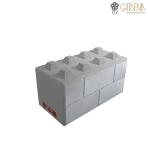 Blocco in calcestruzzo, stampato e bocciardato