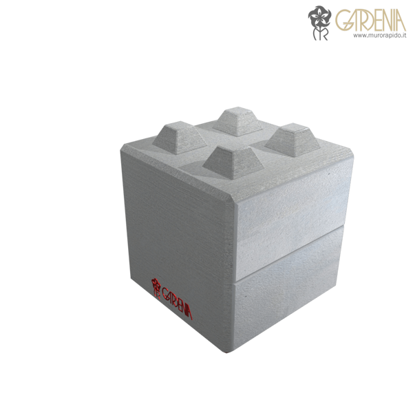 Blocco in calcestruzzo, stampato e bocciardato