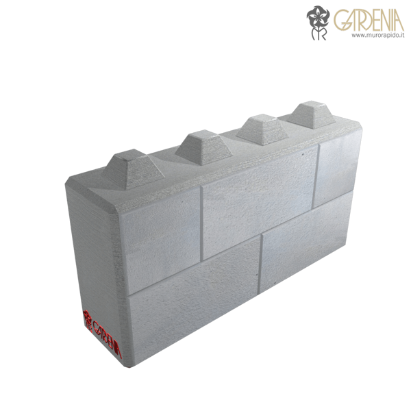 Blocco in calcestruzzo, stampato e bocciardato