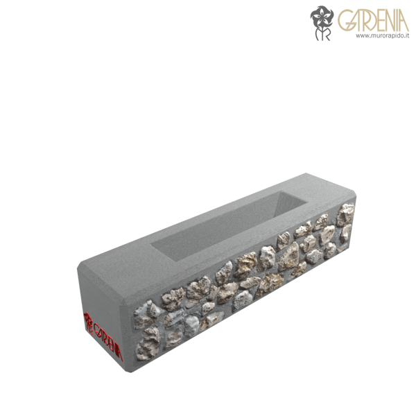 Blocco fioriera in calcestruzzo e pietra