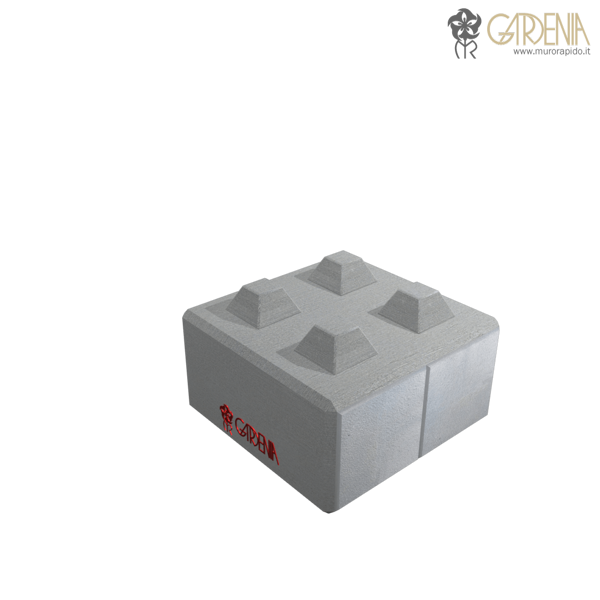 Blocco in calcestruzzo, stampato e bocciardato