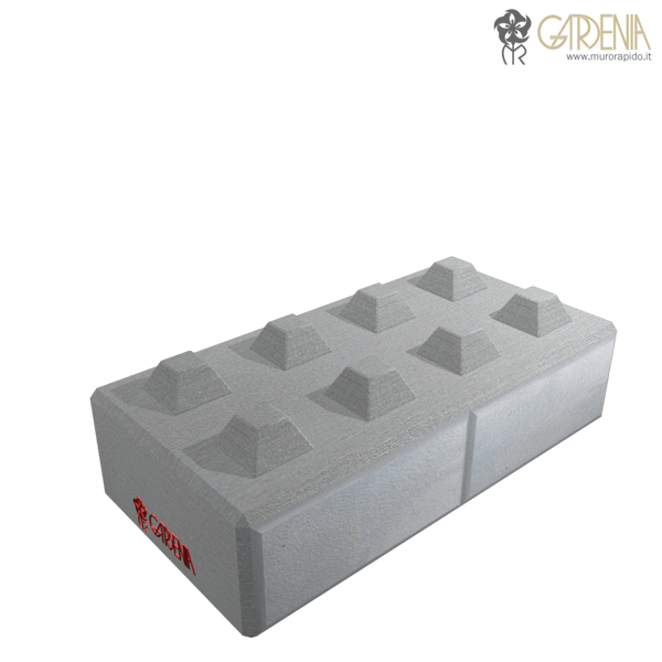 Blocco in calcestruzzo, stampato e bocciardato