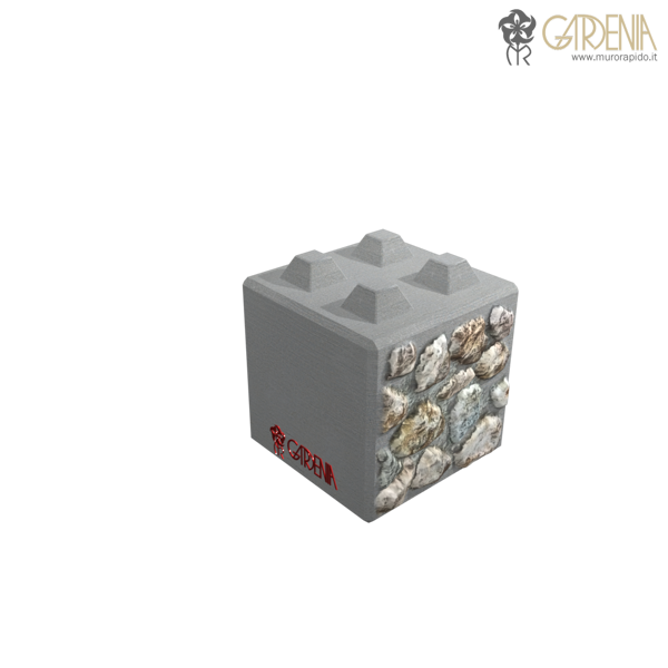 Blocco in calcestruzzo e pietra