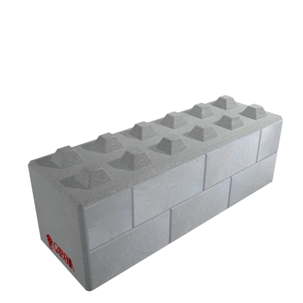 Blocco in calcestruzzo, stampato e bocciardato