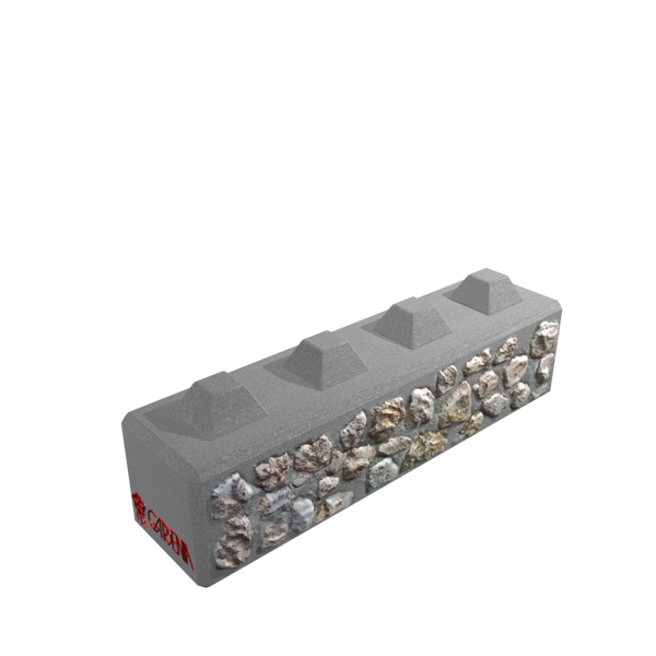 Blocco in calcestruzzo e pietra