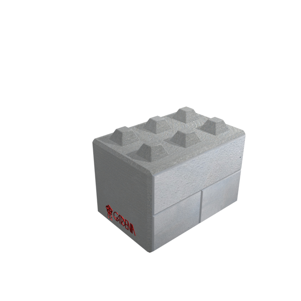 Blocco in calcestruzzo, stampato e bocciardato