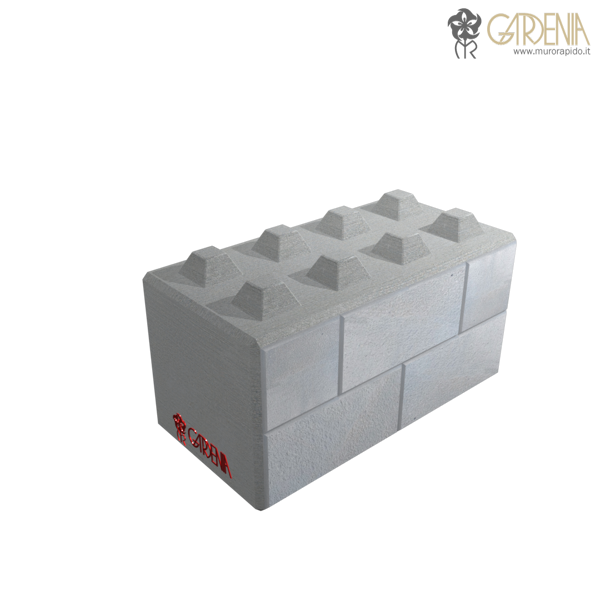 Blocco in calcestruzzo, stampato e bocciardato